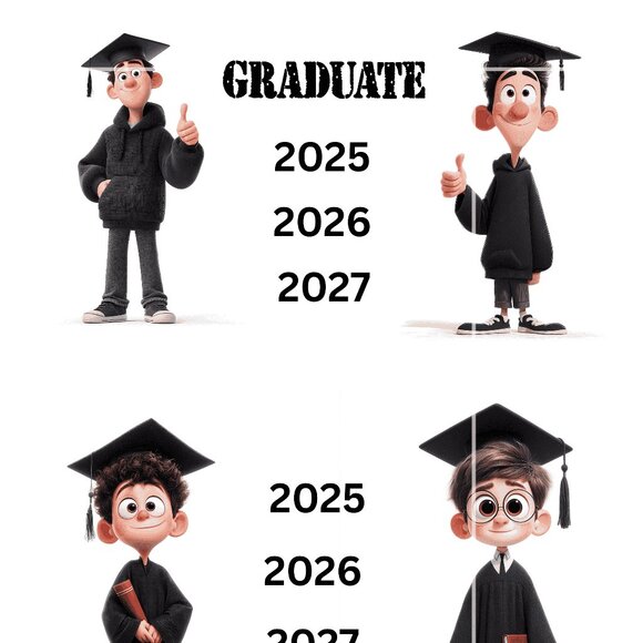 The Graduate 2025 2026 2027, Supplies For Card Toppers Scrapbook Junk Journal - Picture 1 of 3